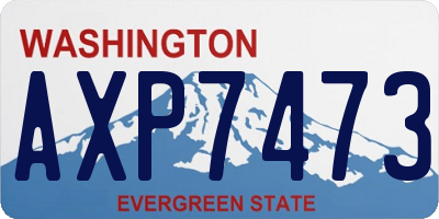WA license plate AXP7473