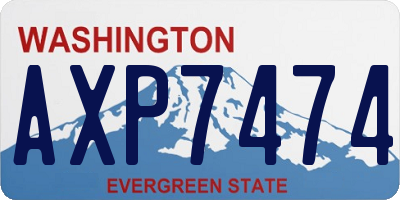 WA license plate AXP7474