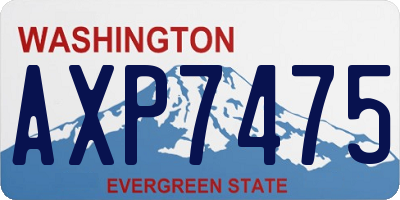 WA license plate AXP7475