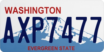 WA license plate AXP7477