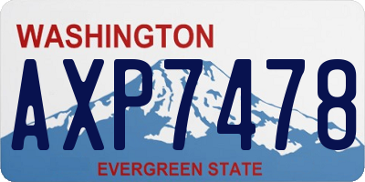WA license plate AXP7478