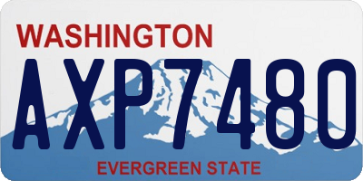 WA license plate AXP7480
