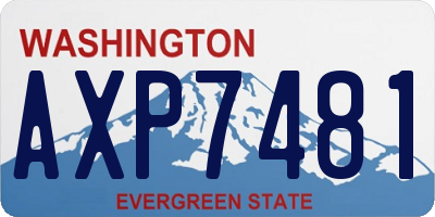 WA license plate AXP7481