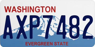 WA license plate AXP7482