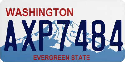 WA license plate AXP7484