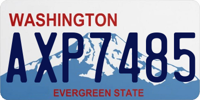 WA license plate AXP7485