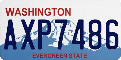 WA license plate AXP7486
