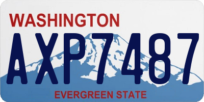 WA license plate AXP7487