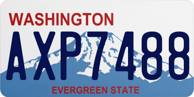 WA license plate AXP7488