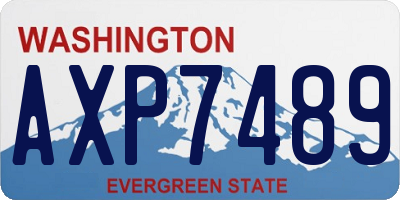 WA license plate AXP7489