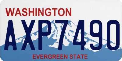 WA license plate AXP7490