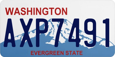 WA license plate AXP7491