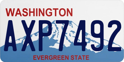 WA license plate AXP7492