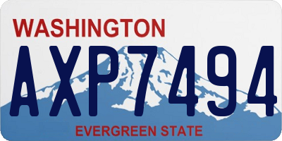 WA license plate AXP7494