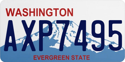 WA license plate AXP7495