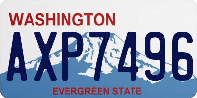 WA license plate AXP7496