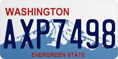 WA license plate AXP7498