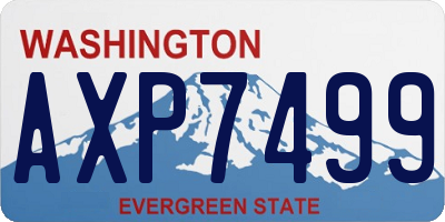 WA license plate AXP7499