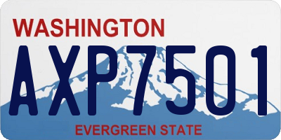 WA license plate AXP7501