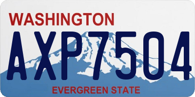 WA license plate AXP7504