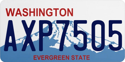 WA license plate AXP7505