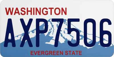 WA license plate AXP7506