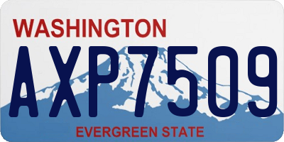 WA license plate AXP7509