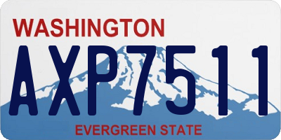WA license plate AXP7511