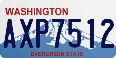 WA license plate AXP7512