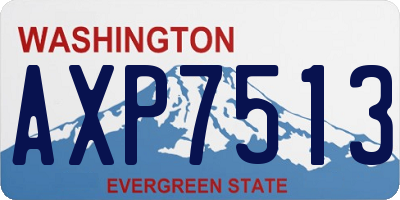 WA license plate AXP7513