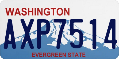 WA license plate AXP7514