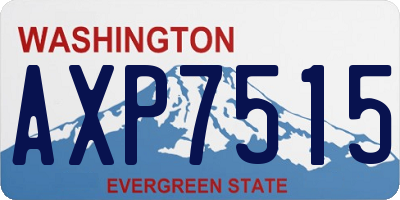 WA license plate AXP7515