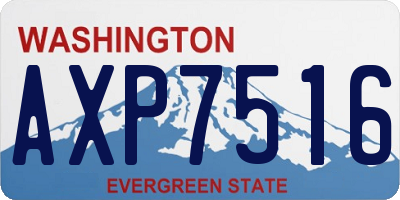 WA license plate AXP7516