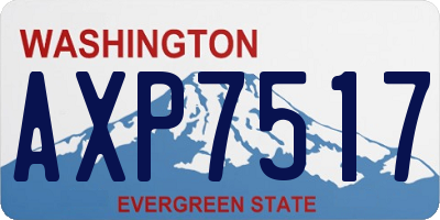 WA license plate AXP7517