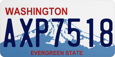 WA license plate AXP7518