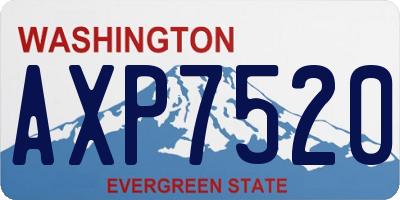 WA license plate AXP7520