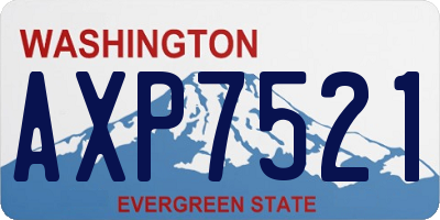 WA license plate AXP7521