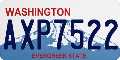 WA license plate AXP7522