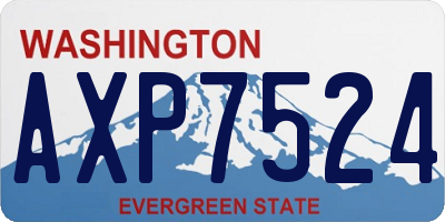 WA license plate AXP7524