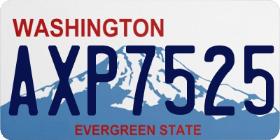 WA license plate AXP7525