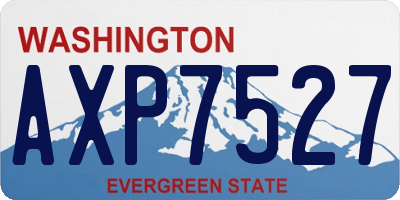 WA license plate AXP7527