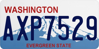WA license plate AXP7529