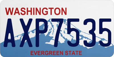 WA license plate AXP7535