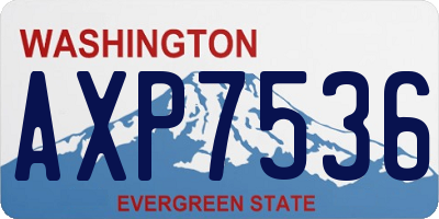 WA license plate AXP7536
