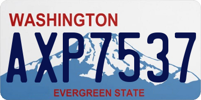 WA license plate AXP7537