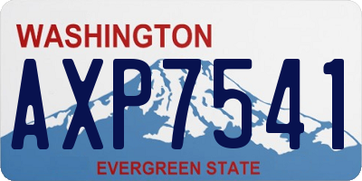 WA license plate AXP7541