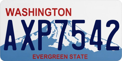 WA license plate AXP7542