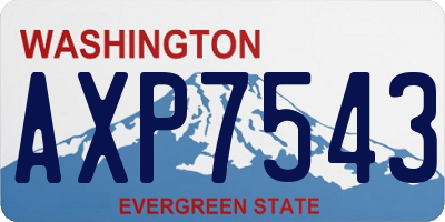 WA license plate AXP7543
