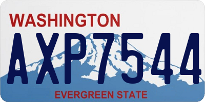 WA license plate AXP7544