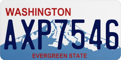 WA license plate AXP7546
